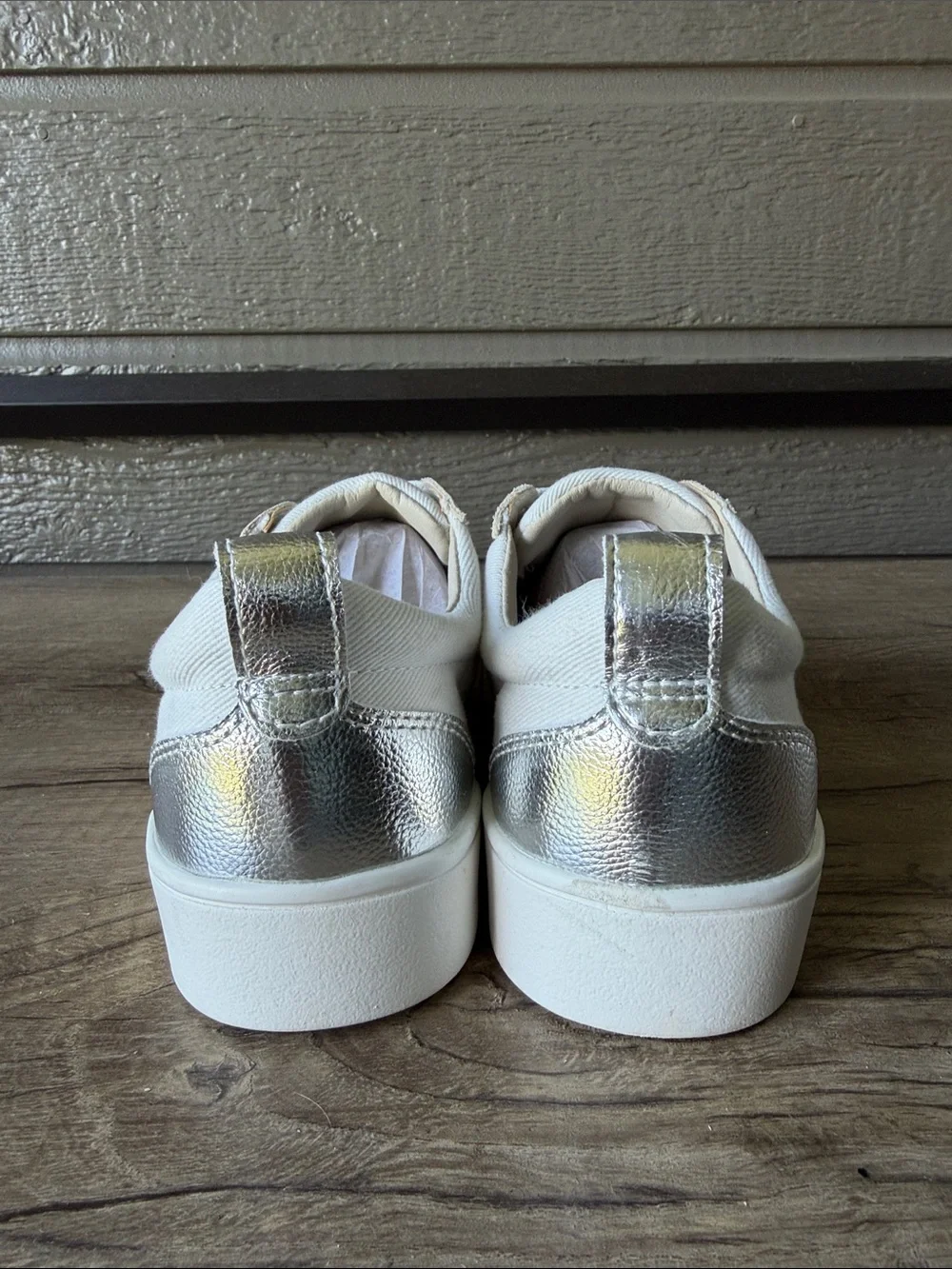 Revitalign Orthotic Canvas Women’s White and Beige Platform Sneakers size 9 - Picture 6 of 11